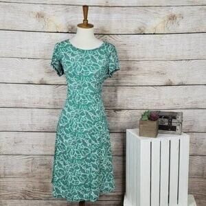 Olivia Matthews‎ Green Textured Swing Dress Medium